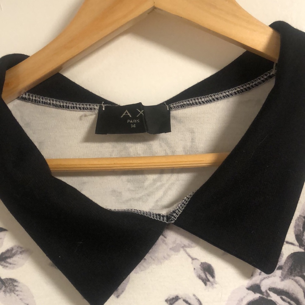 Gray Rose Collared Dress - Picture 2 of 5